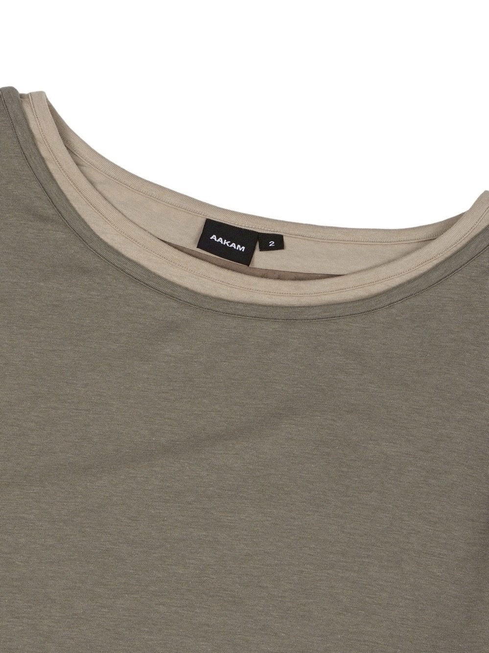 【AAKAM】Contrast Layered Long Sleeve