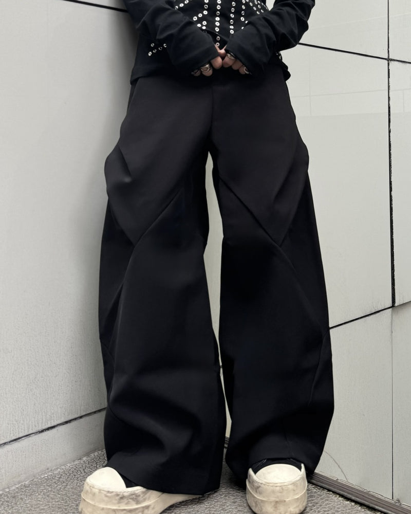 【RENOL】deform wide slacks (2color)