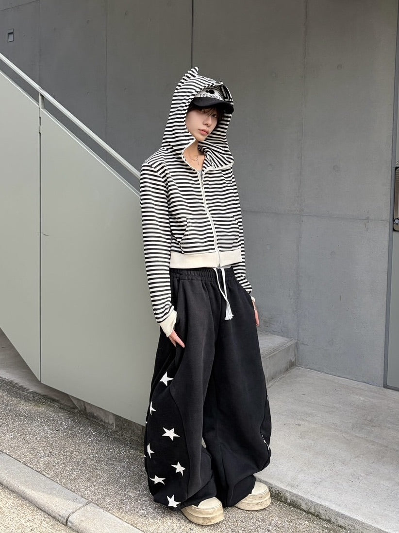 国際配送【LUV CODE】star wide sweat pants