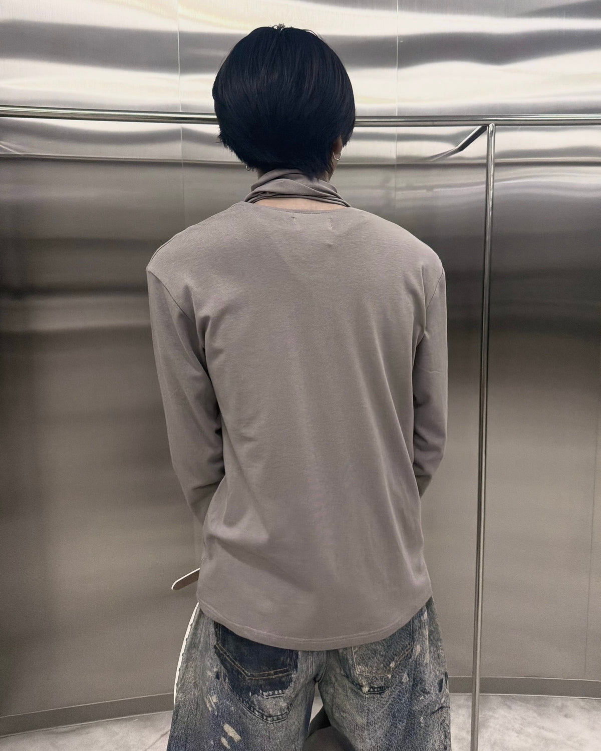 受注制【nmtc+】Draped Scarf Neck Top (2color)