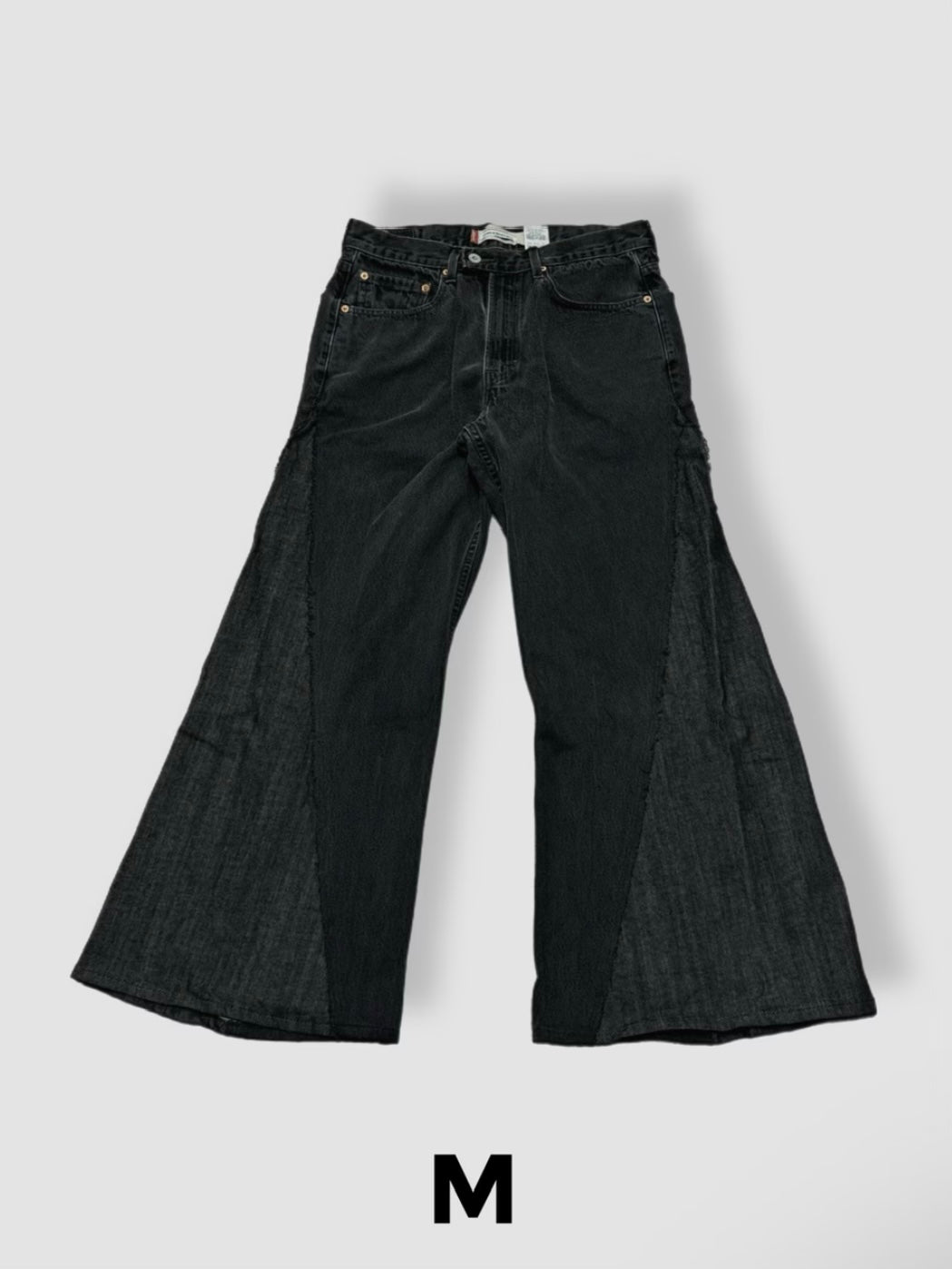 【Re +】newold docking flare denim pants (black)