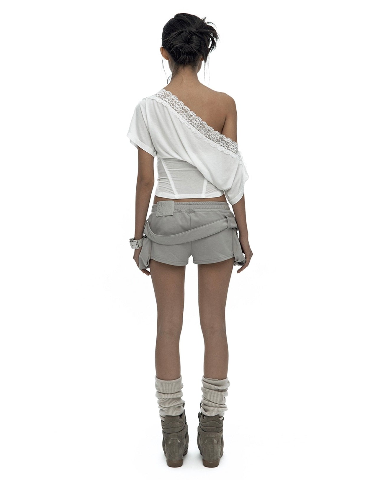 【Kashiko】Belted Pocket Shorts