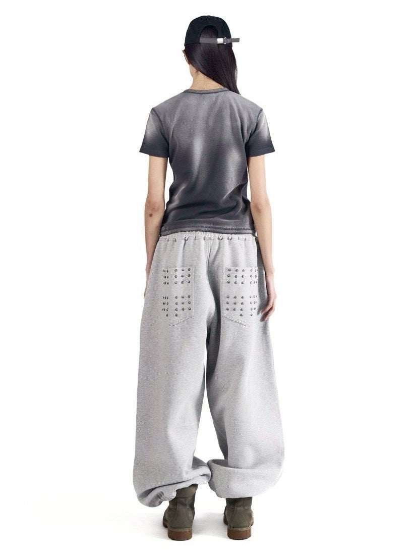 【AAKAM】Go-Cross Studded SweatPants