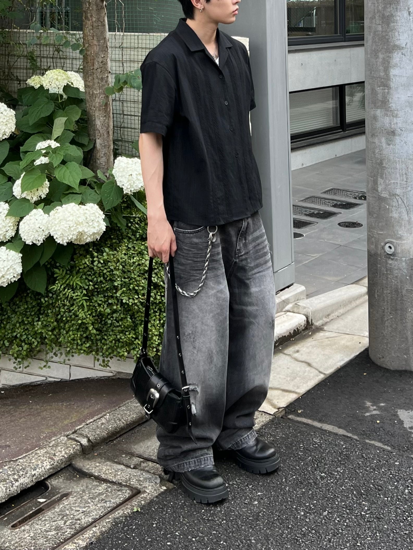 大阪店WEB限定受注制【Chikashitsu +】double back pocket denim pants (2color)
