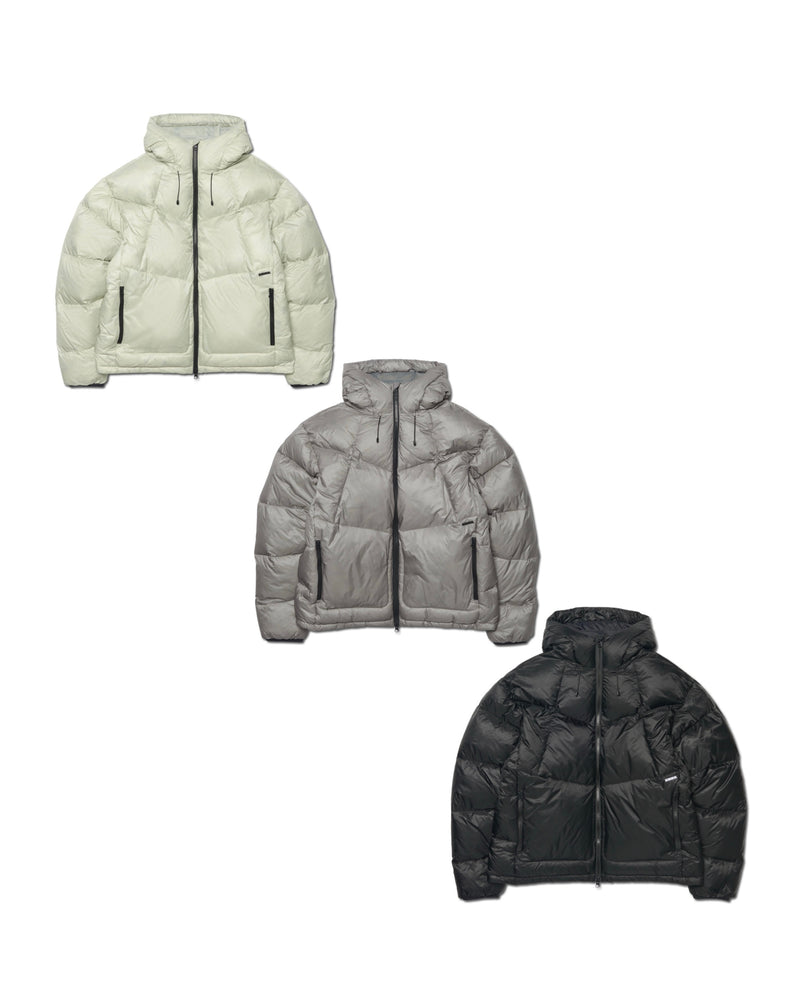 【NOMANUAL】SLANT CROP HOODED DUCK DOWN