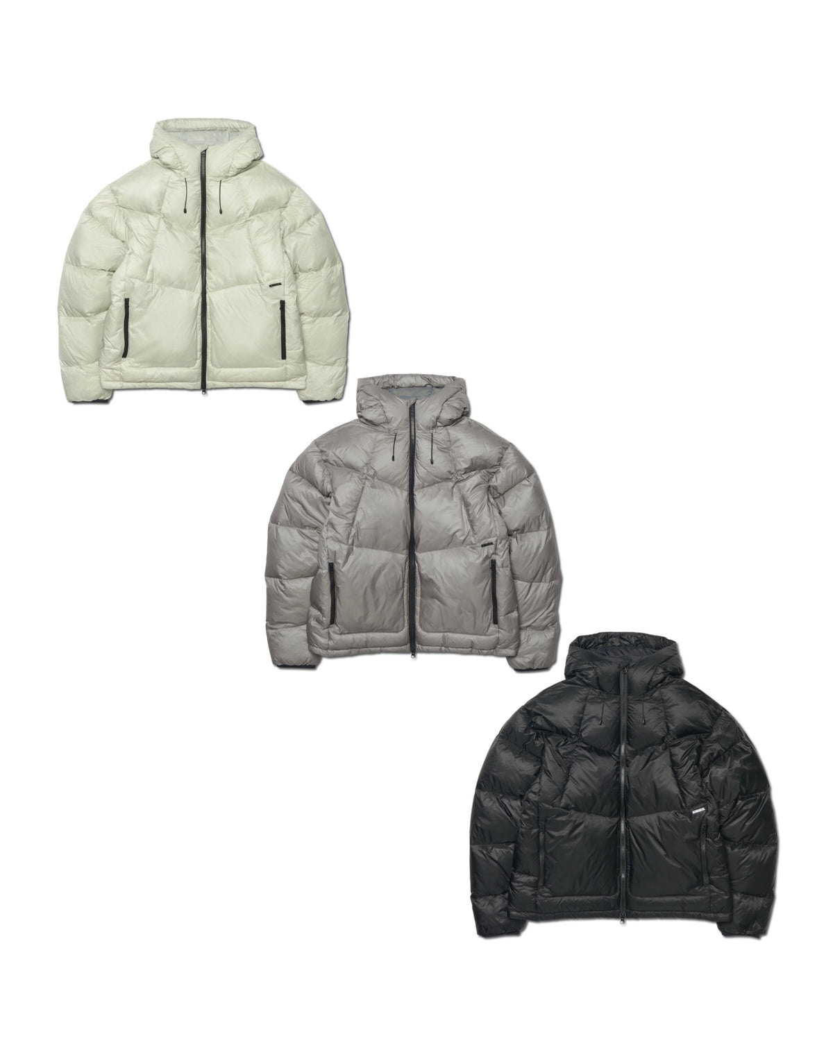【NOMANUAL】SLANT CROP HOODED DUCK DOWN