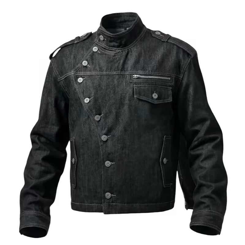 【DND4DES】Raw Denim Long Button Jacket