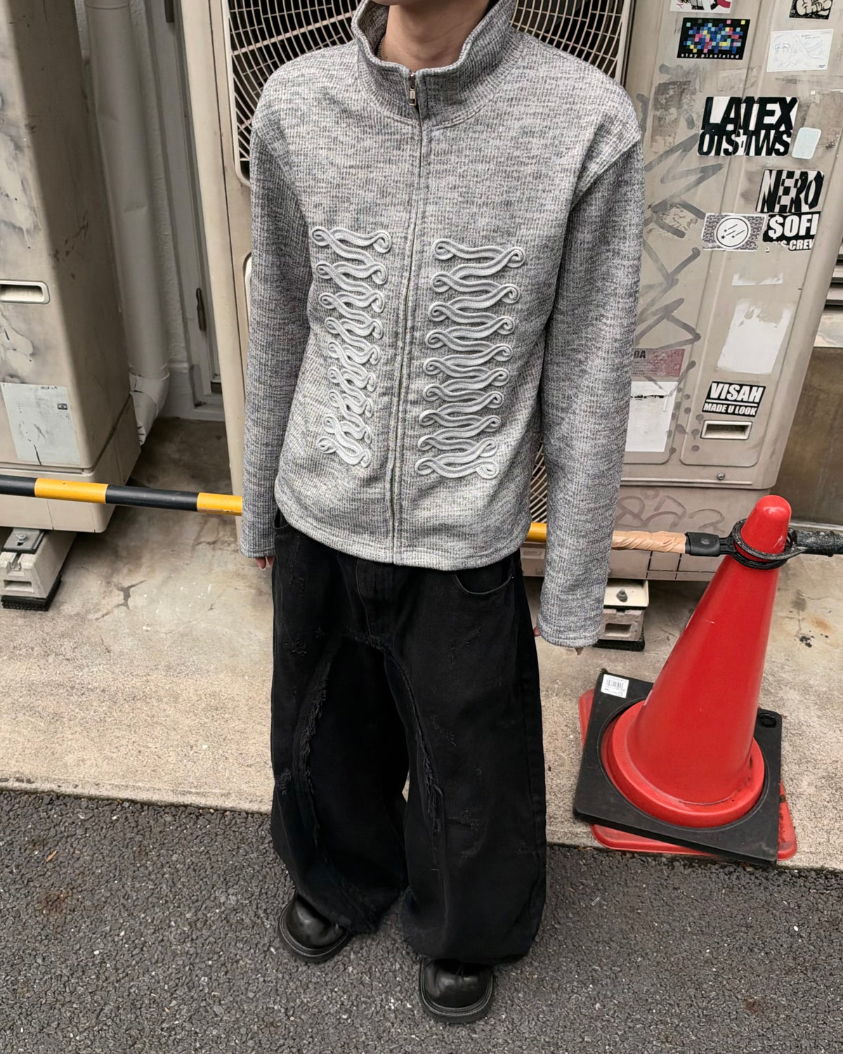 大阪店WEB限定受注制【Chikashitsu +】napoleon details zip-up (2color)