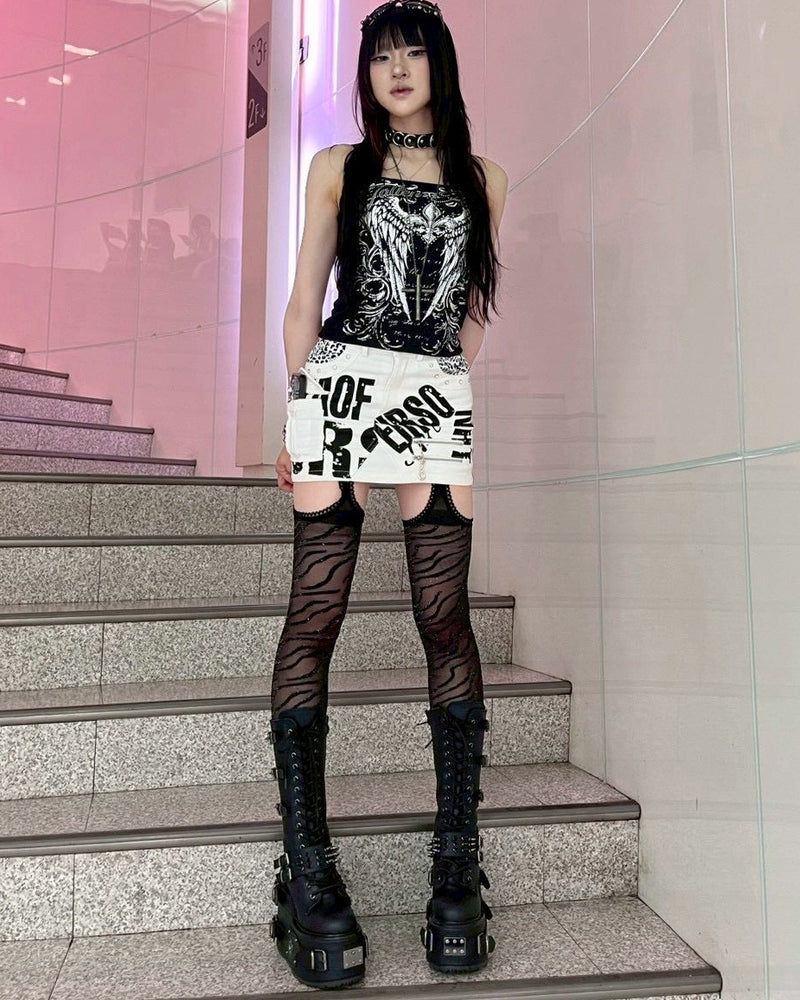 国際配送【BABY09】Glitter Zebra Garters