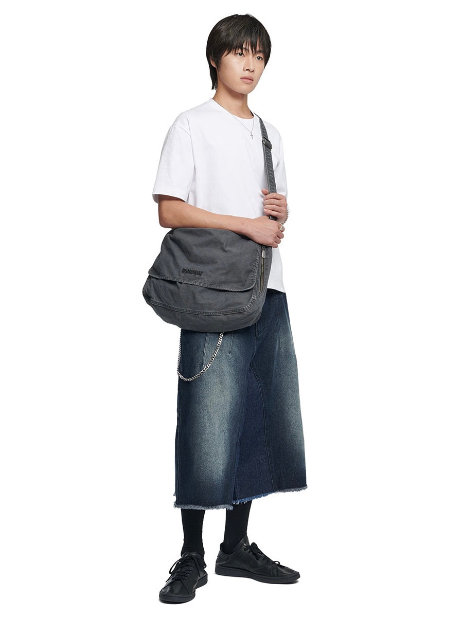【NOMANUAL】WASHED CANVAS CROSS BAG