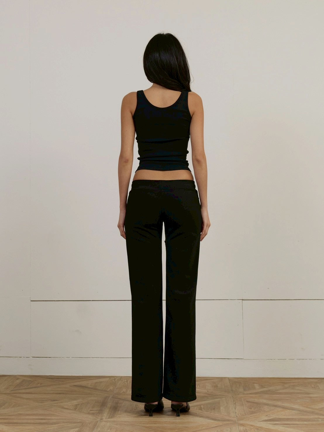【EYEER】Script Logo Zipper Ribbed Sleeveless
