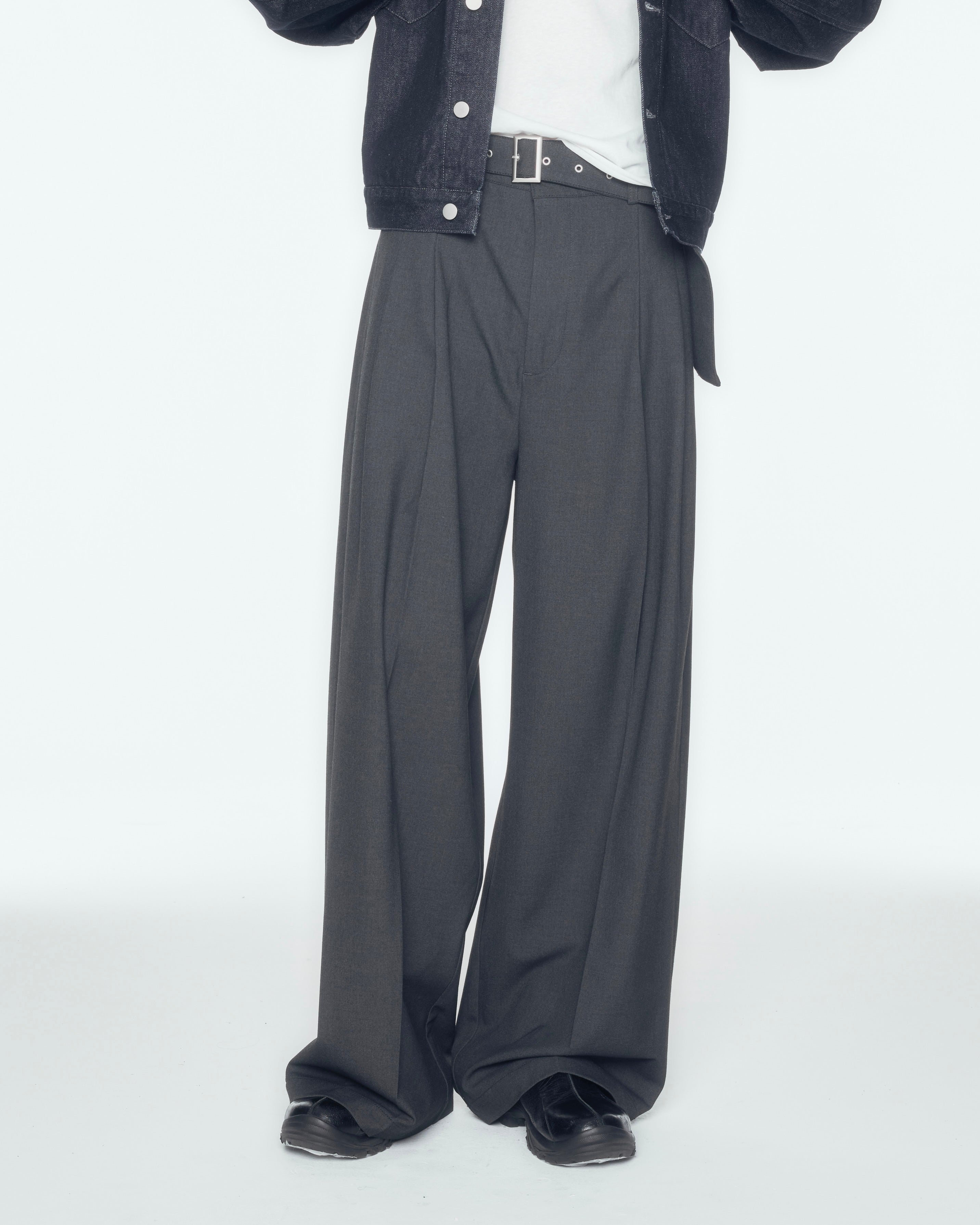 CS】belt wide throusers – PRESSING WEB SHOP