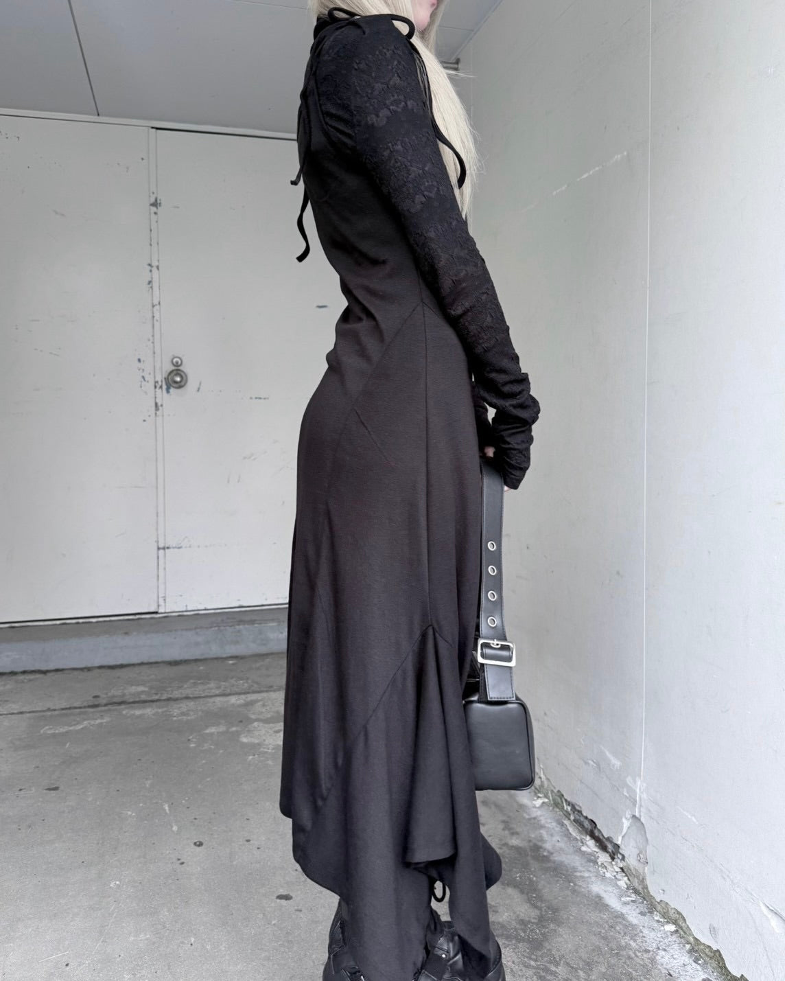 受注制【nmtc+】Curve Layered Long Skirt (2color)