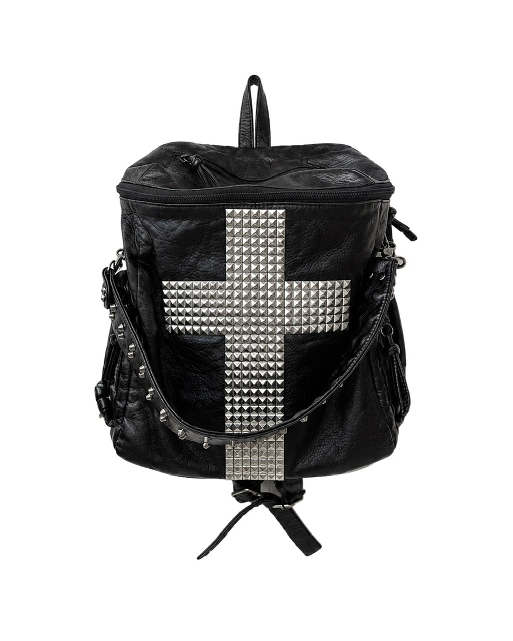国際配送【Never mind the XU】STUDDED CROSS 2WAY BACKPACK