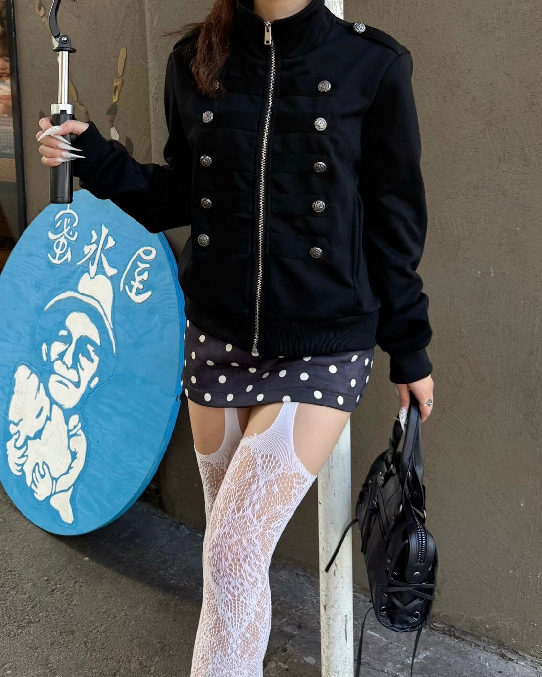 大阪店 WEB限定 受注制【Never mind the XU】Dot Muse Mini Skirt