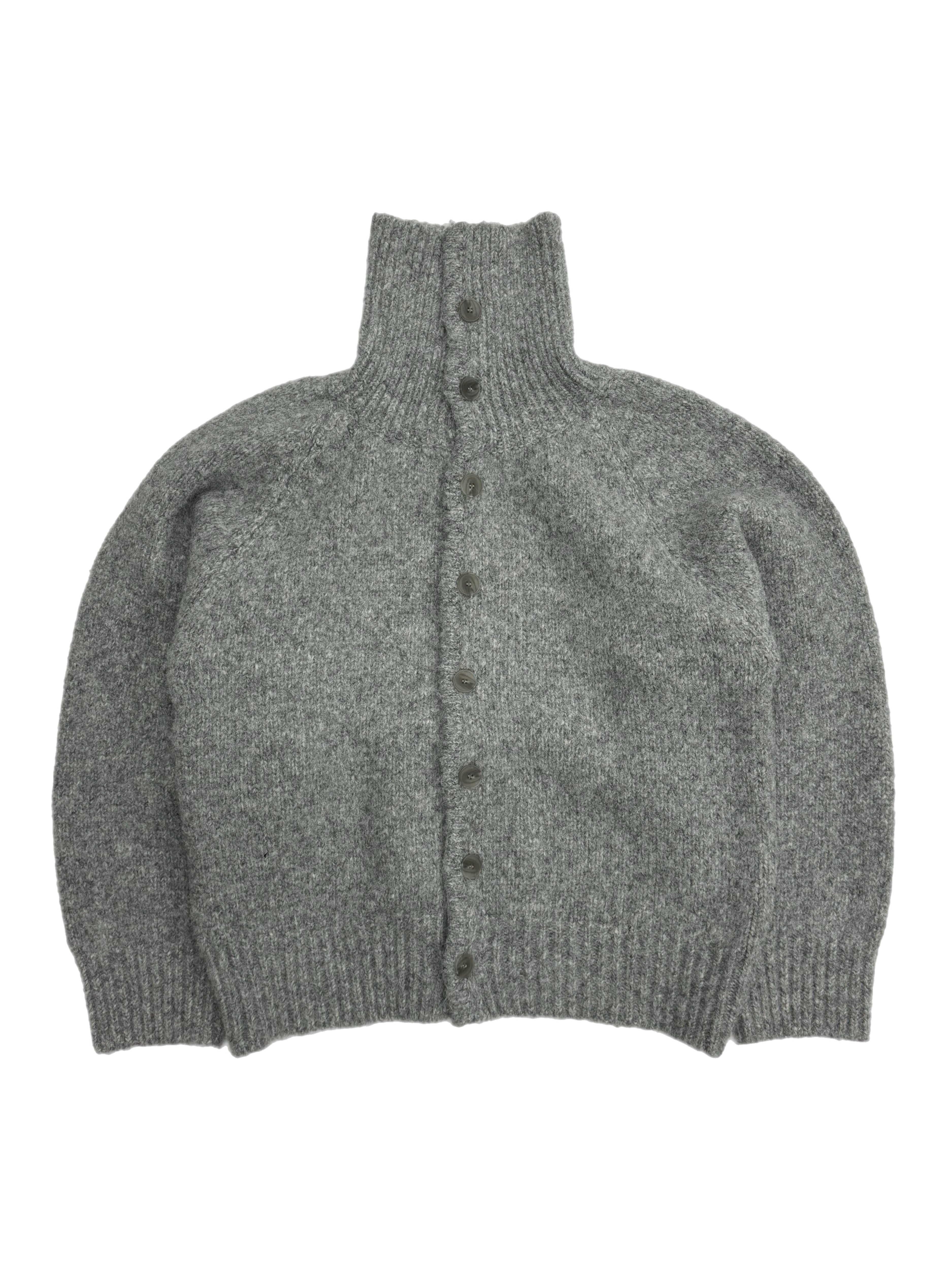 受注制【Chikashitsu +】high neck wool knit cardigan / 【チカシツプラス】ハイネックウールニットカーディガン (3color)