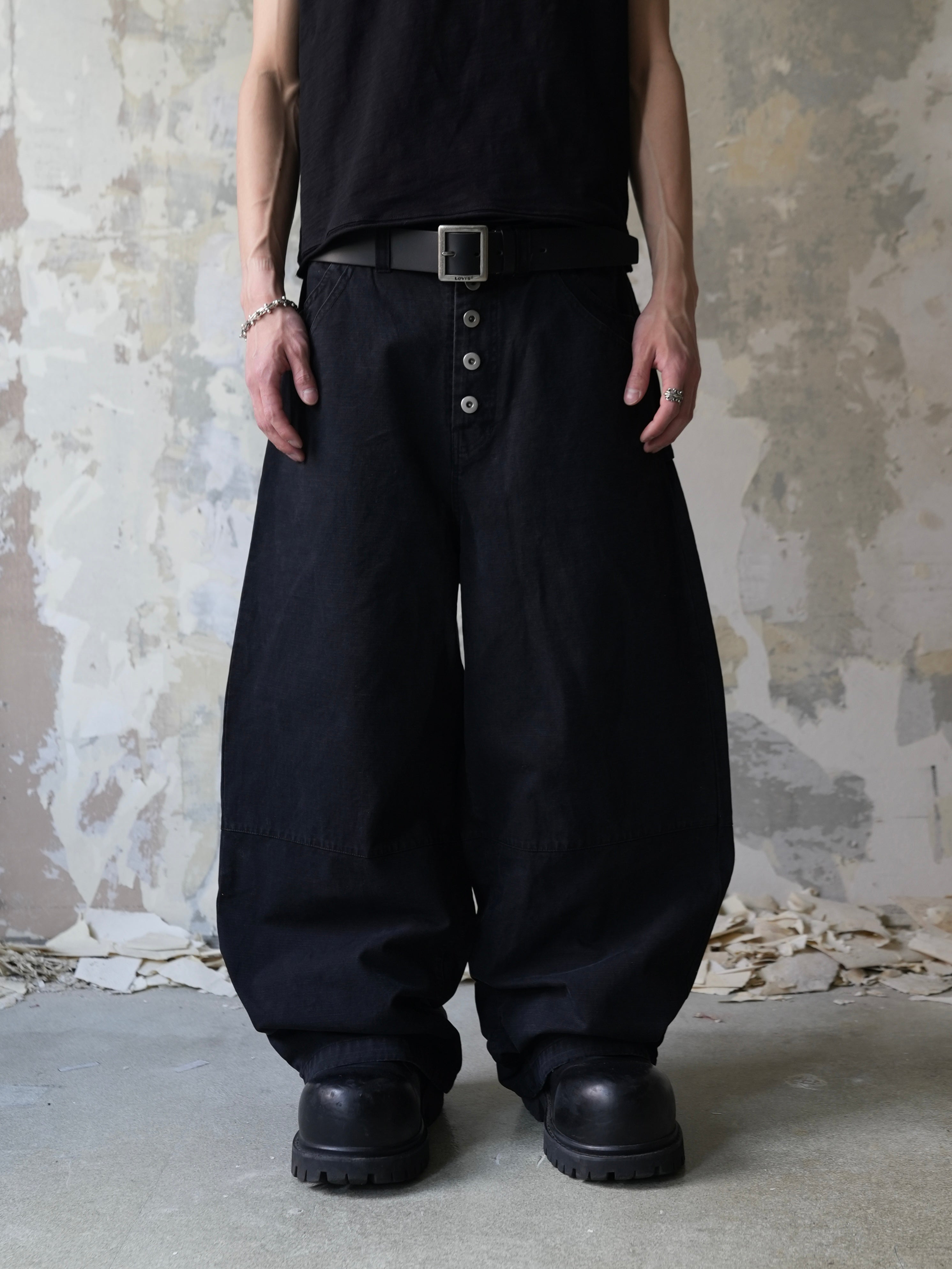 【Lee fi Ne】Ripstop Button Fly Trousers