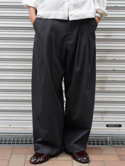 東京店WEB限定受注制【Chikashitsu +】stripe ballon slacks (2color)
