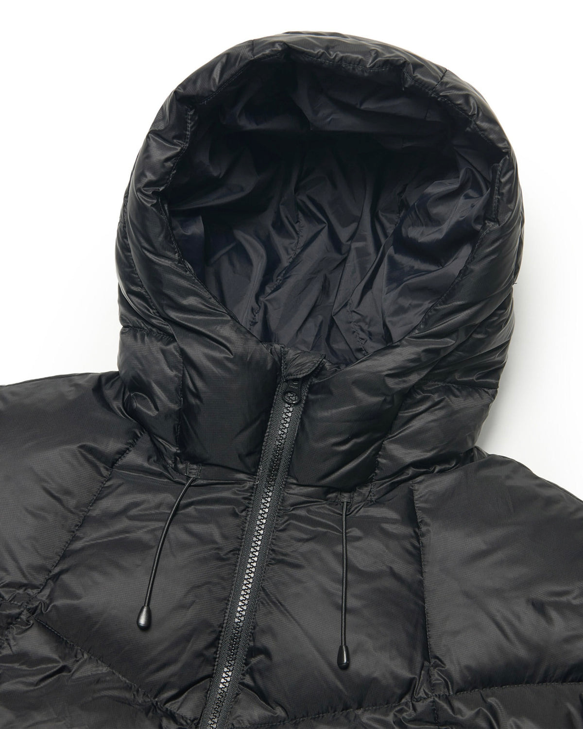 【NOMANUAL】SLANT CROP HOODED DUCK DOWN