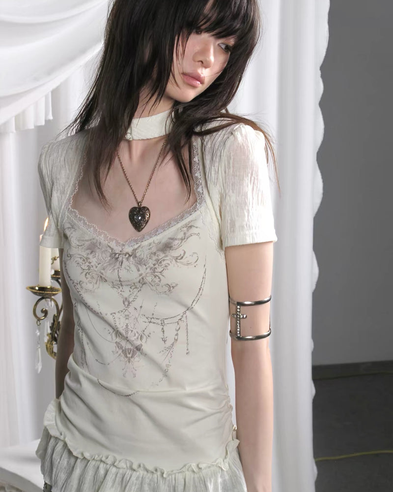 【Cest Nous】Butterfly bone top