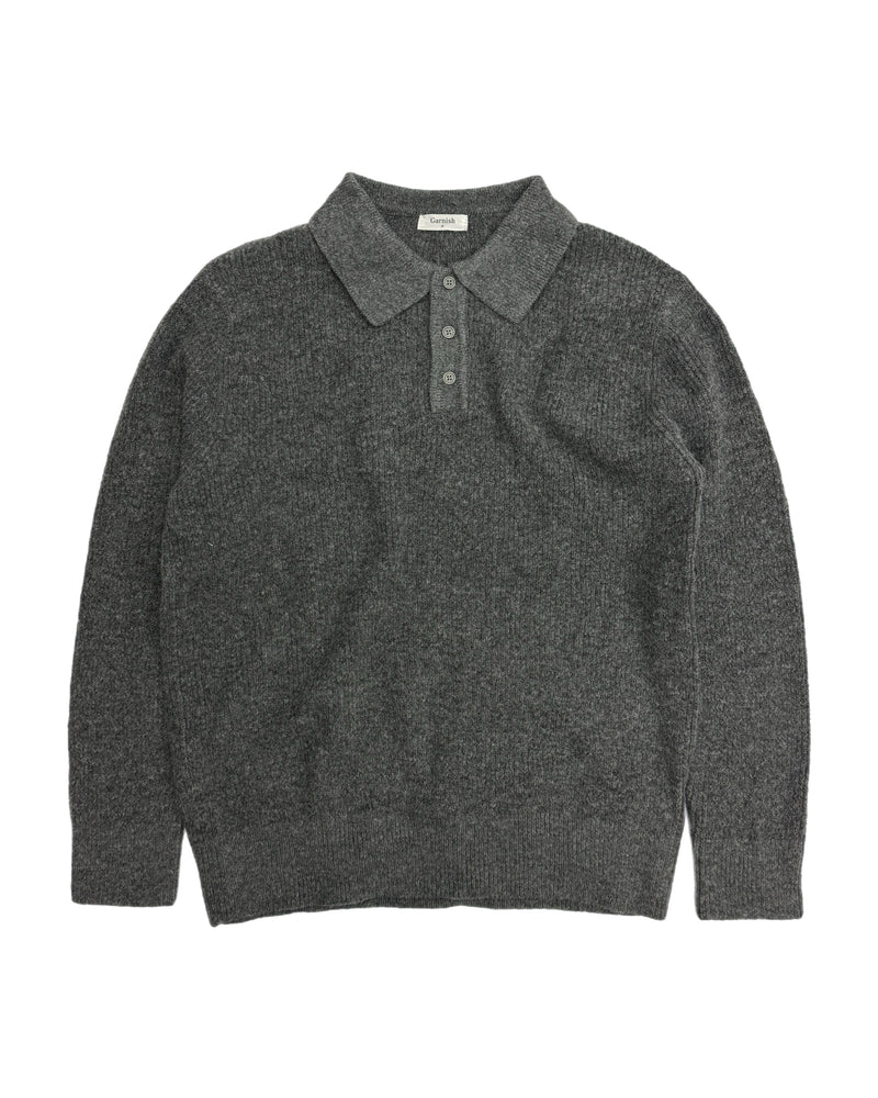 【Chikashitsu +】wool touch knit polo (4color)