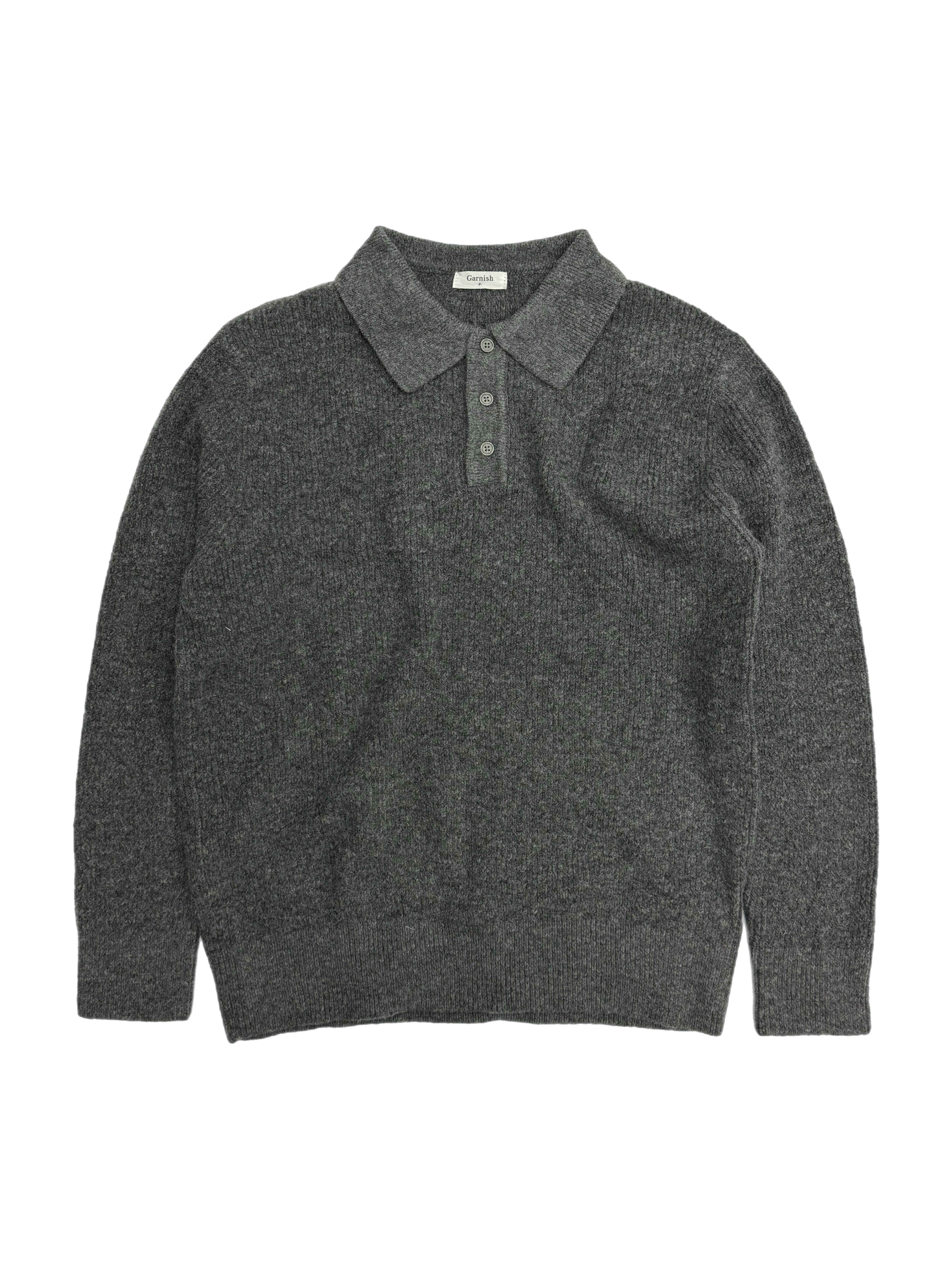 受注制【Chikashitsu +】wool touch knit polo (4color)