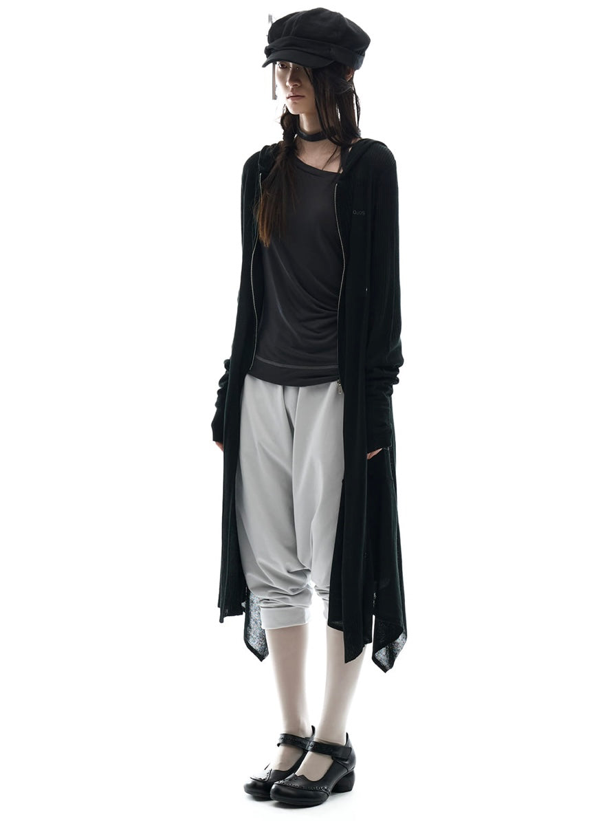 【OJOS】Detach Panel Knit Hoodie