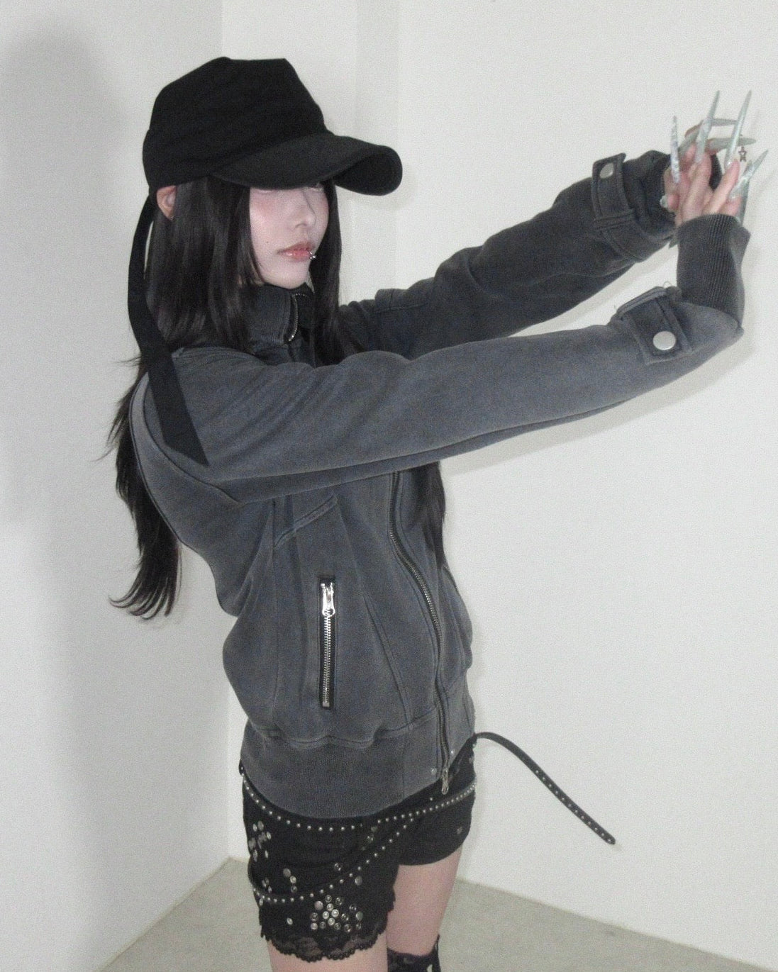 名古屋店WEB限定受注制【nmtc+】Rivet Panel Zip Jacket (2color)