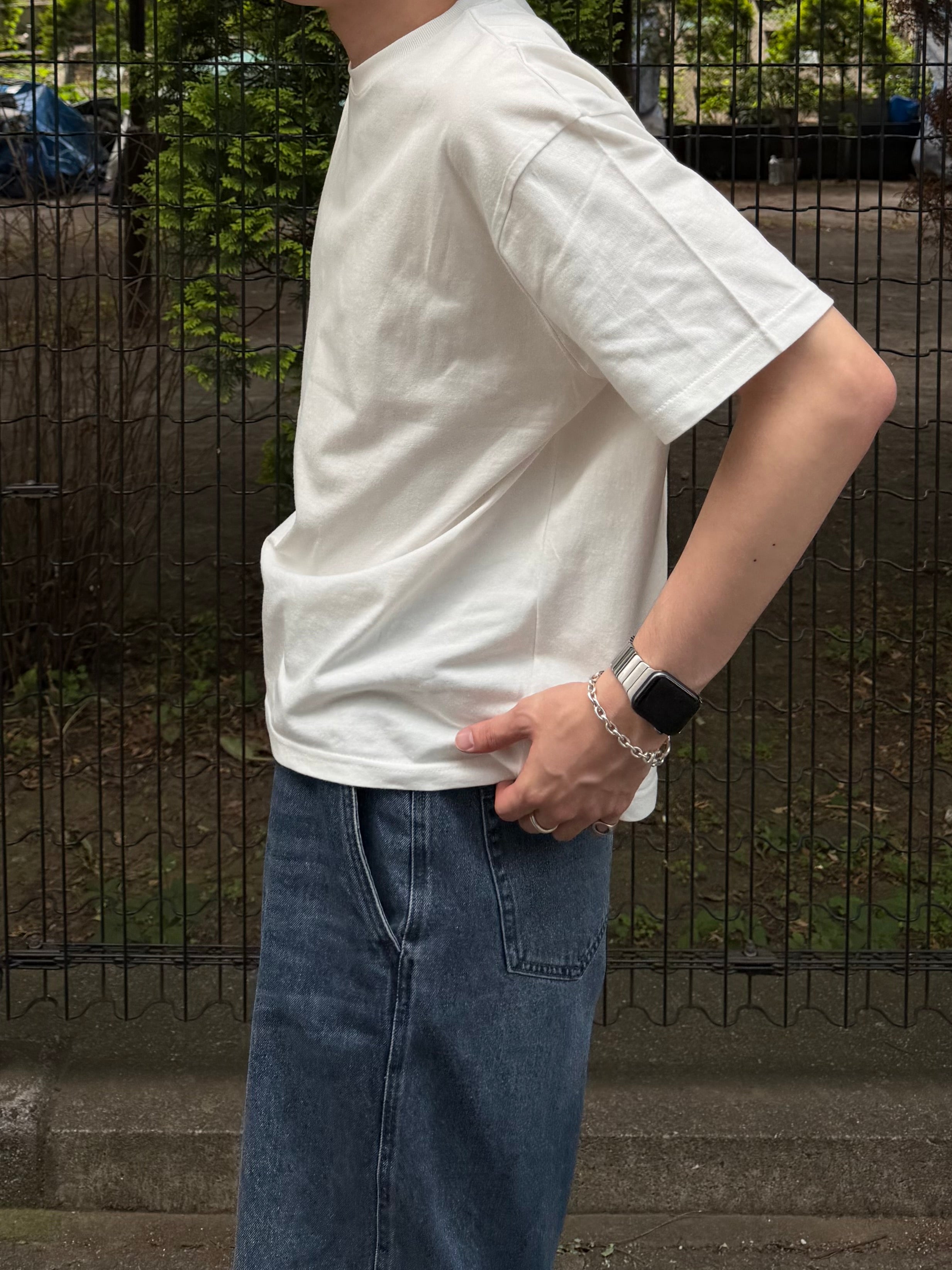 東京店WEB限定受注制【Chikashitsu +】cropped box tee (4color)