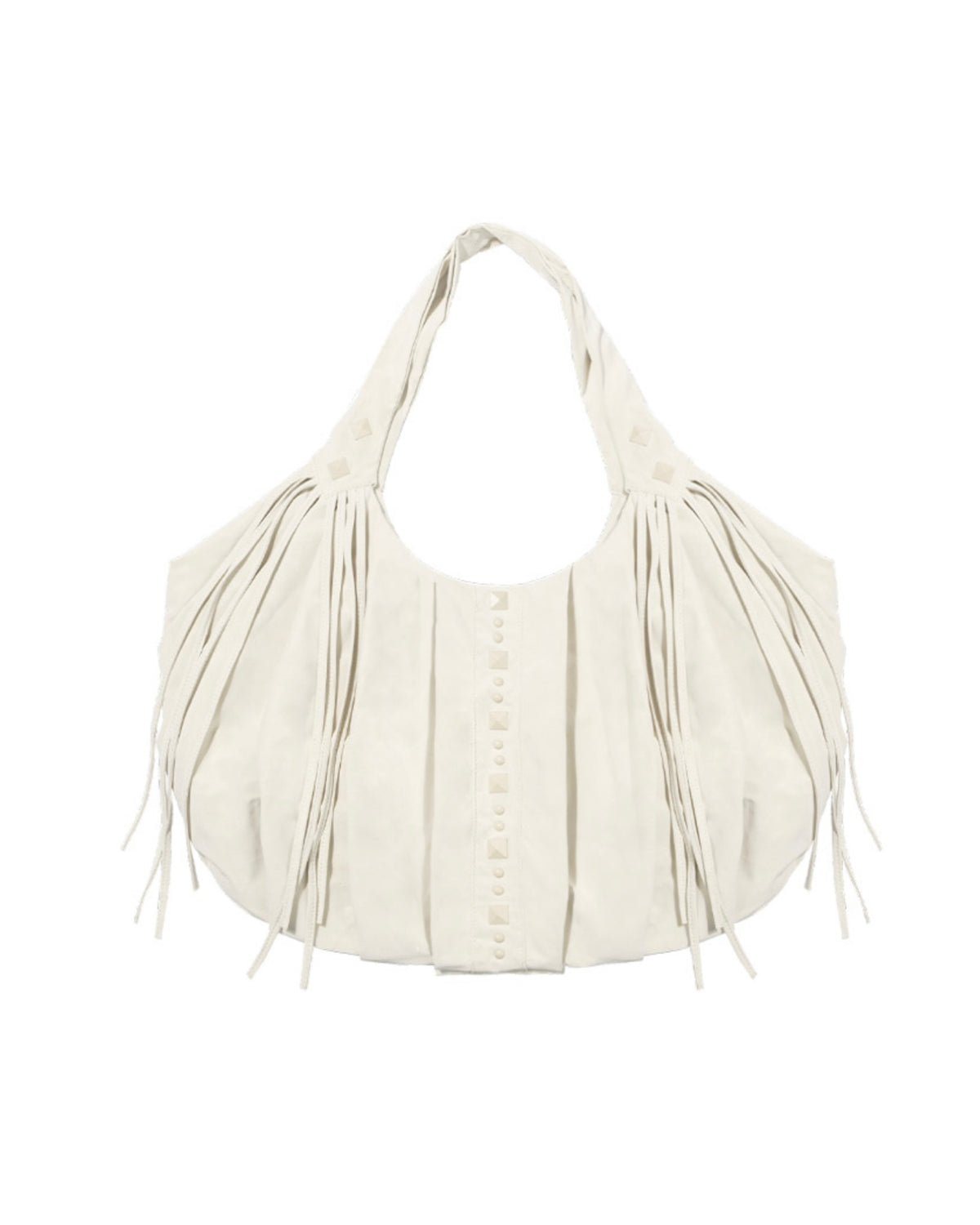 【FANCY CLUB】DRAPE FRINGE HOBO BAG