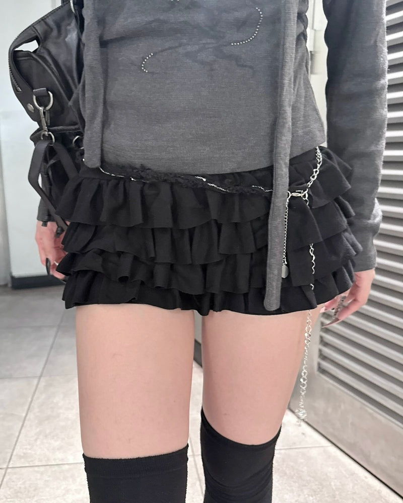 受注制【nmtc+】Tiered skirt pants (3color)