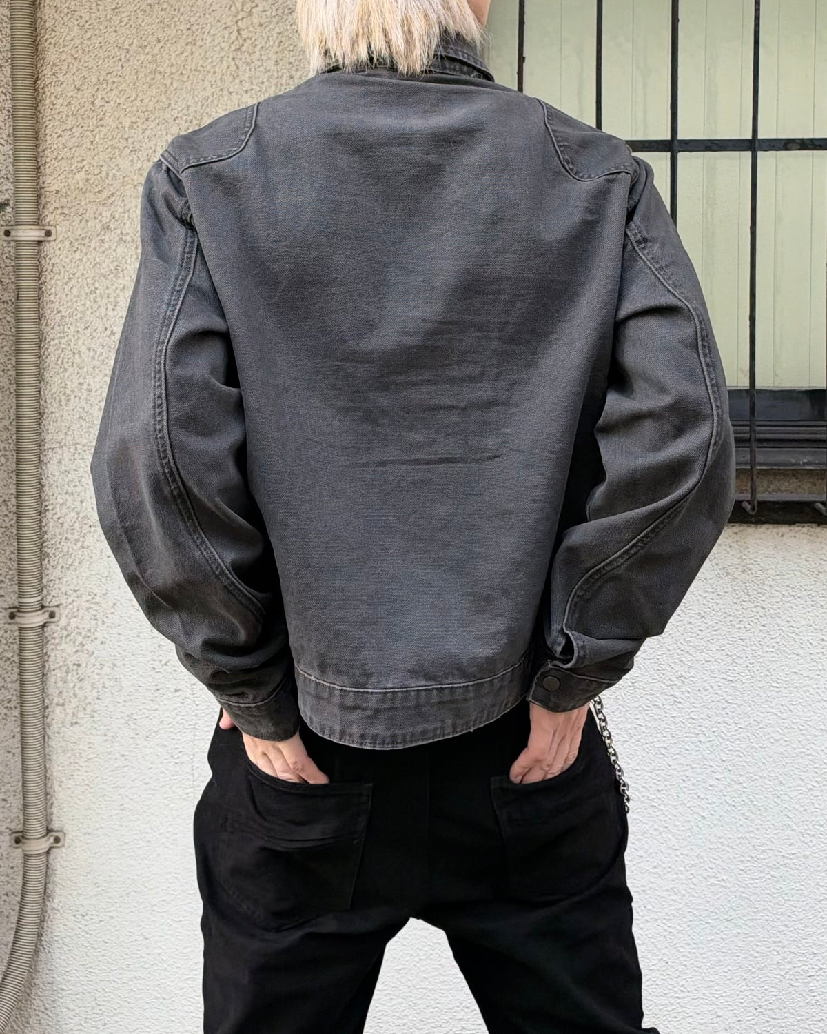 大阪店WEB限定受注制【Chikashitsu +】design hook cropped jacket (3color)