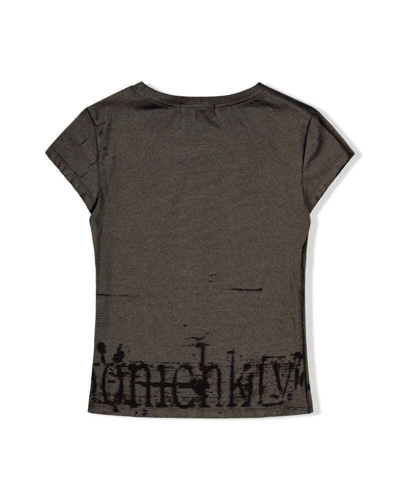 【bonienkiye】Laser-Etched Tee