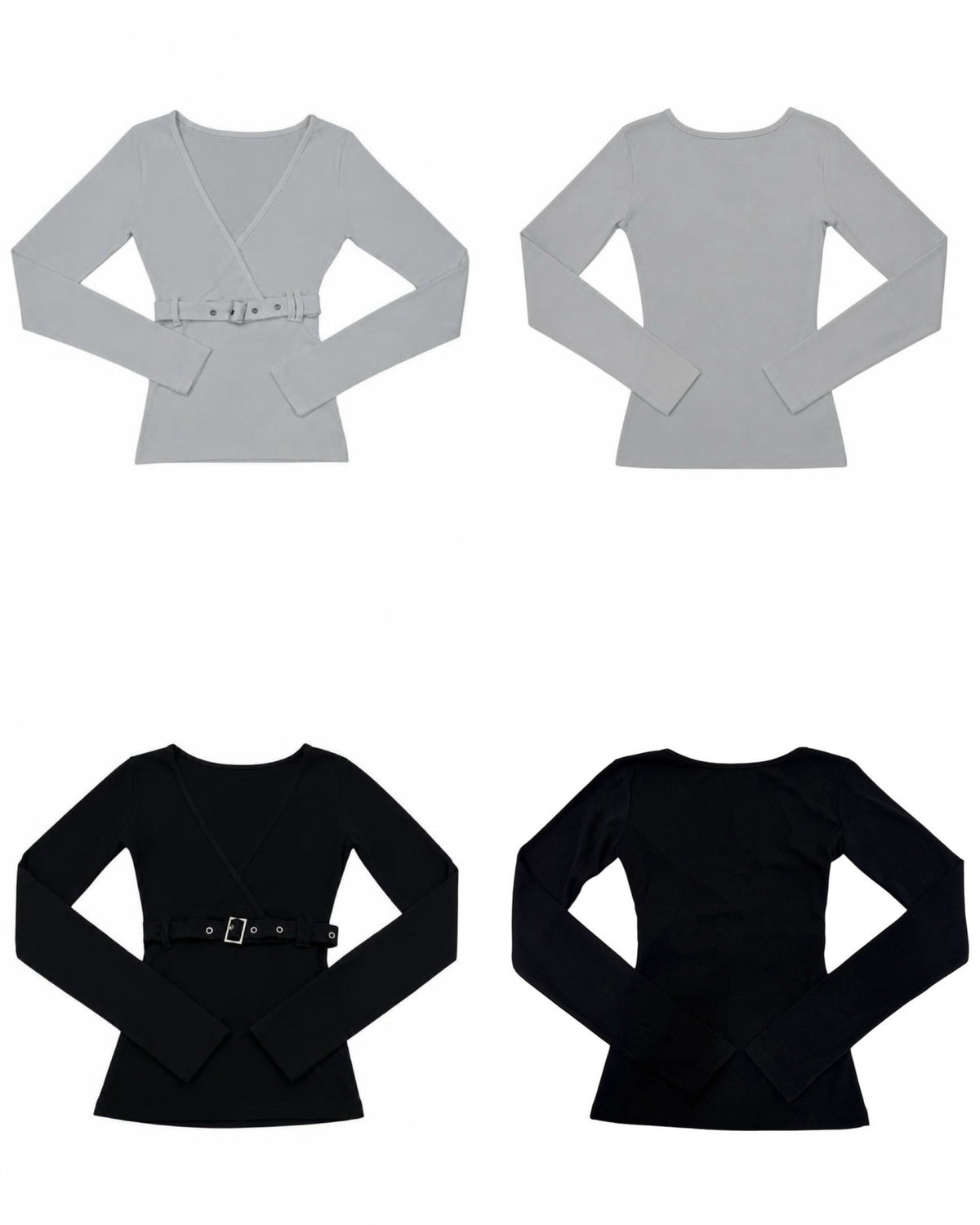 受注制【nmtc+】Belt Wrap Long Sleeve Top (2color)
