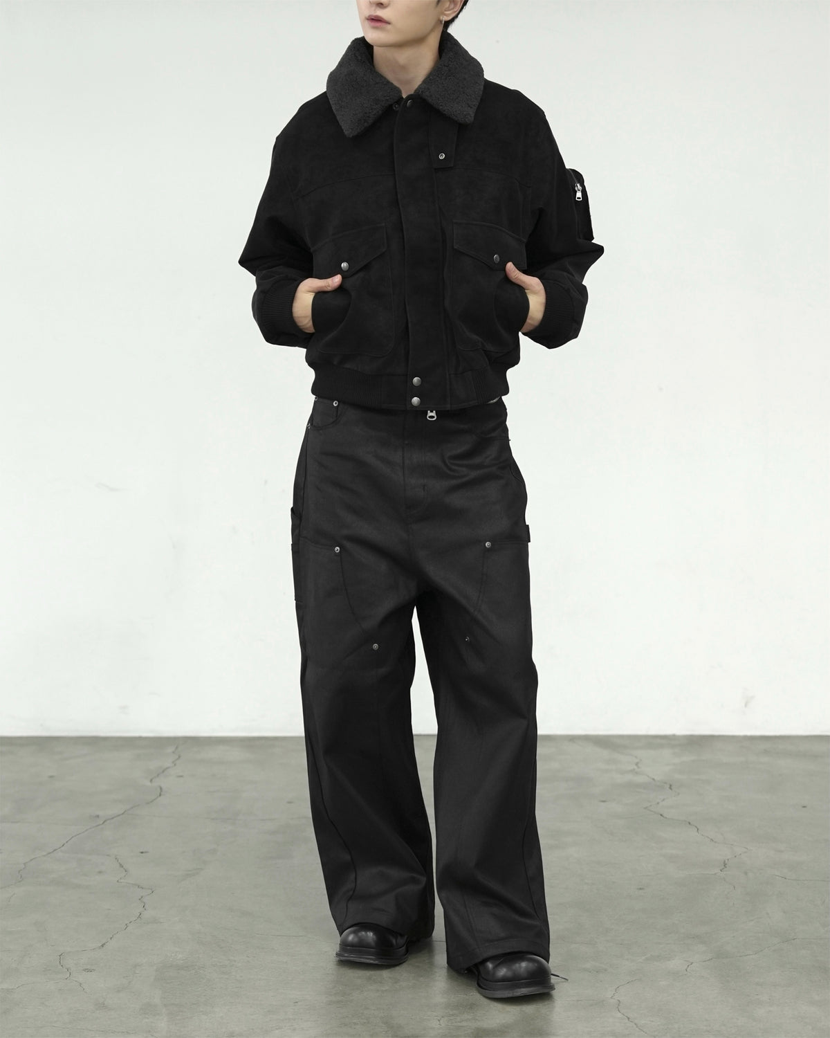 【CHIKASHITSU PLUS HIGH】Carbon coated double knee pants
