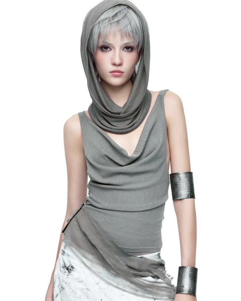【EYE OF THE STORM】ASHEN HOOD TANK TOP