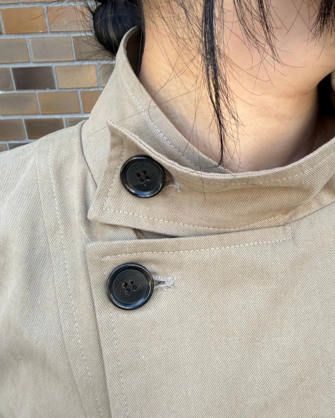 受注制【OaKS】low-neck slim-fit jacket (3color)