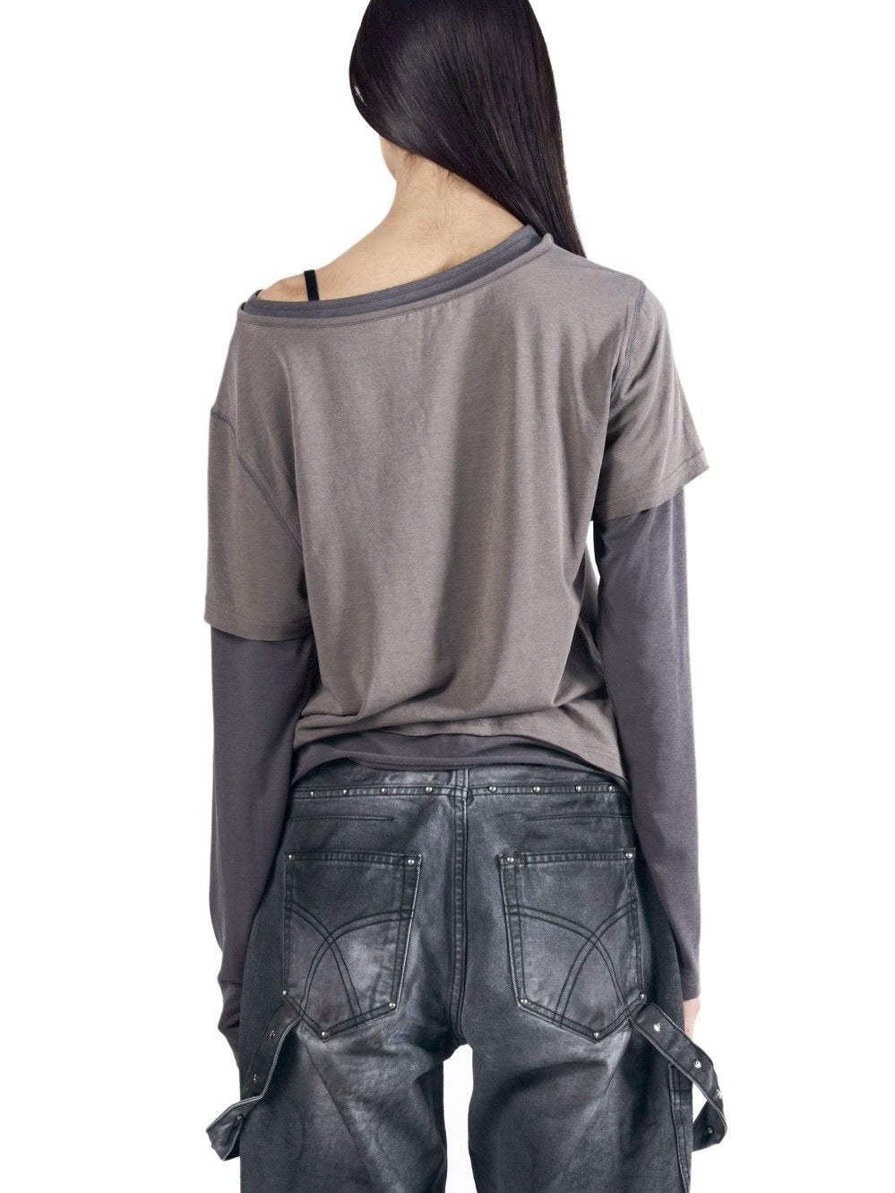 【AAKAM】Contrast Layered Long Sleeve
