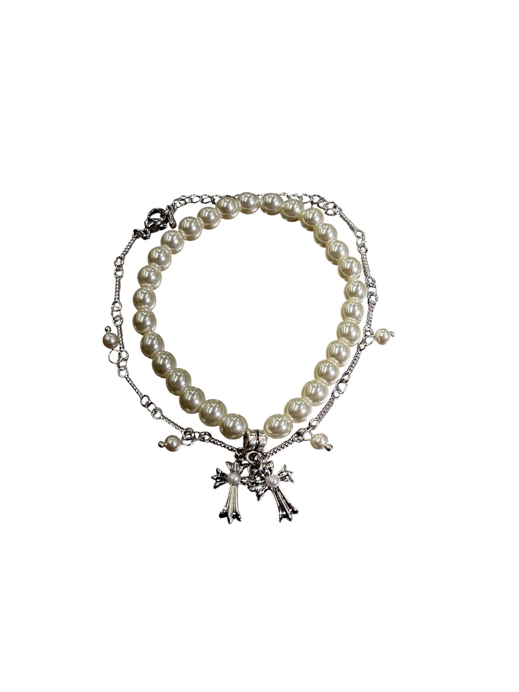 受注制【nmtc+】cross bracelet (2color)