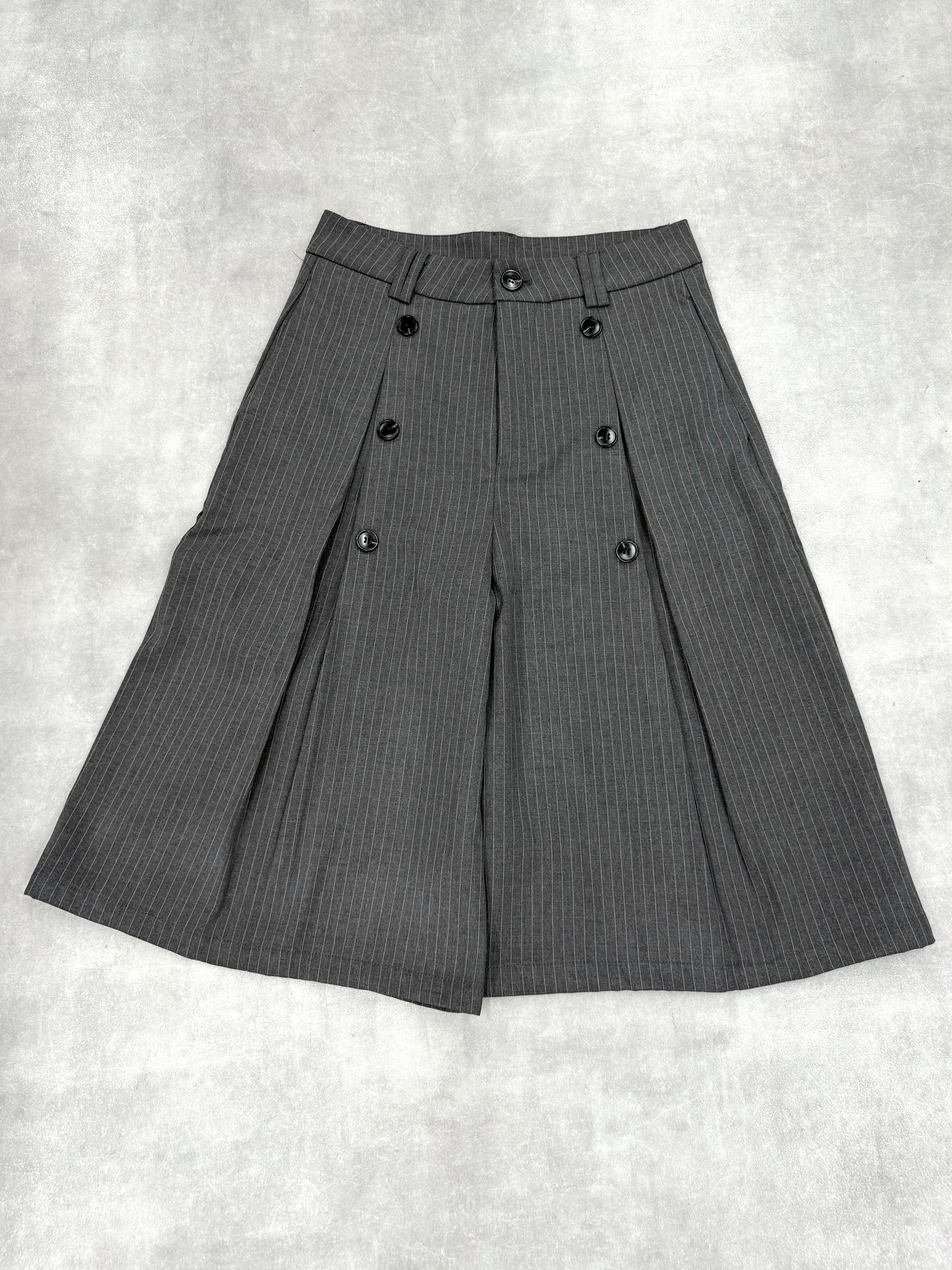 7/17 20:00 発売 国際配送【Nerd out XU】seven point stripe wide leg pants (2color)