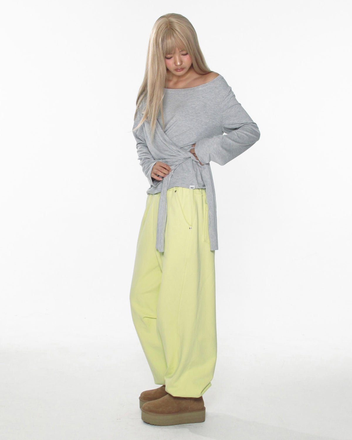 【CRANK】CURVED RIVET JOGGER PANTS