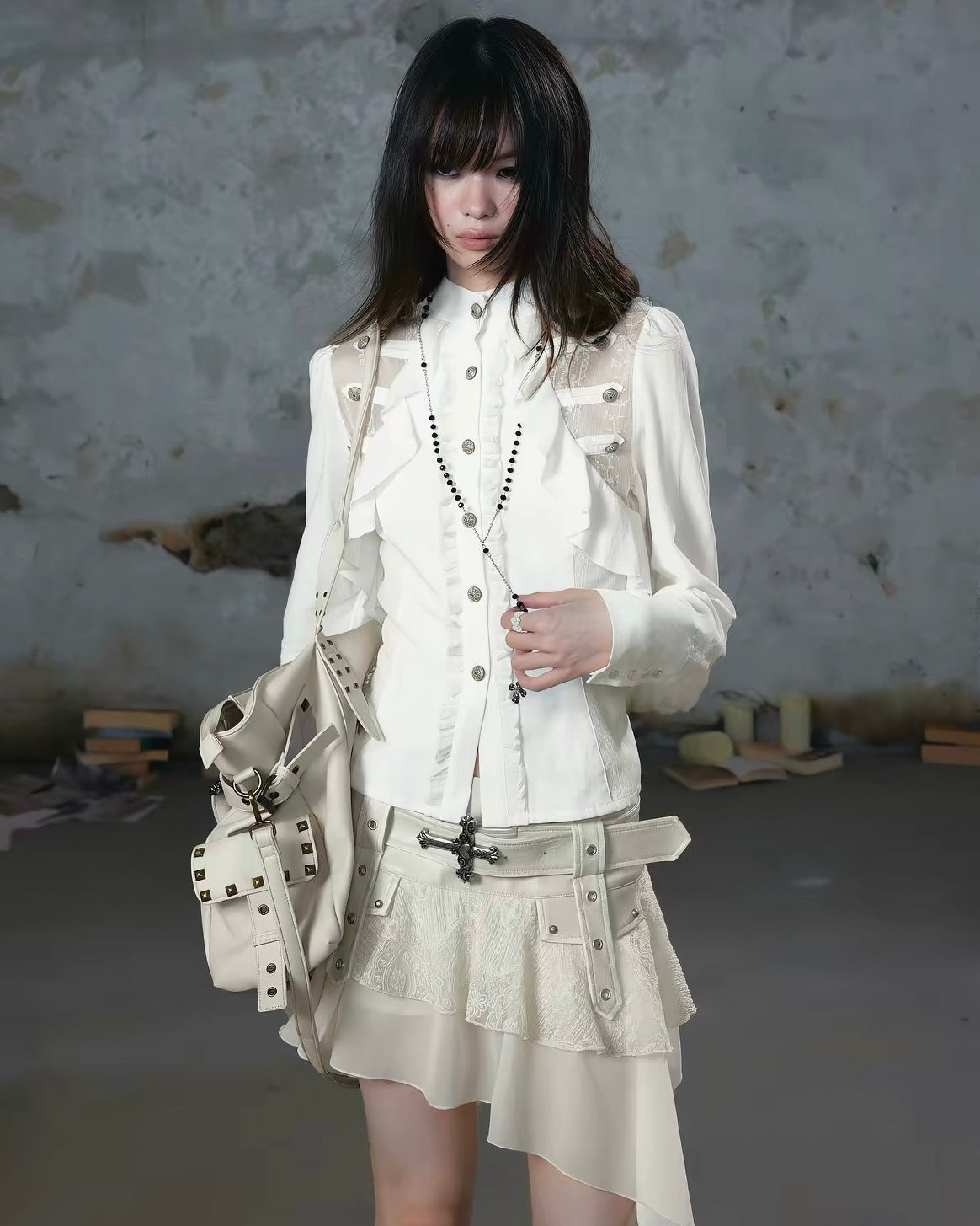 【Cest Nous】Napoleon Ruffled Blouse