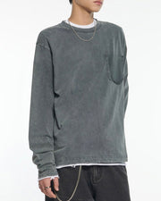 【NOMANUAL】DETACHED POCKET LONG SLEEVE TEE