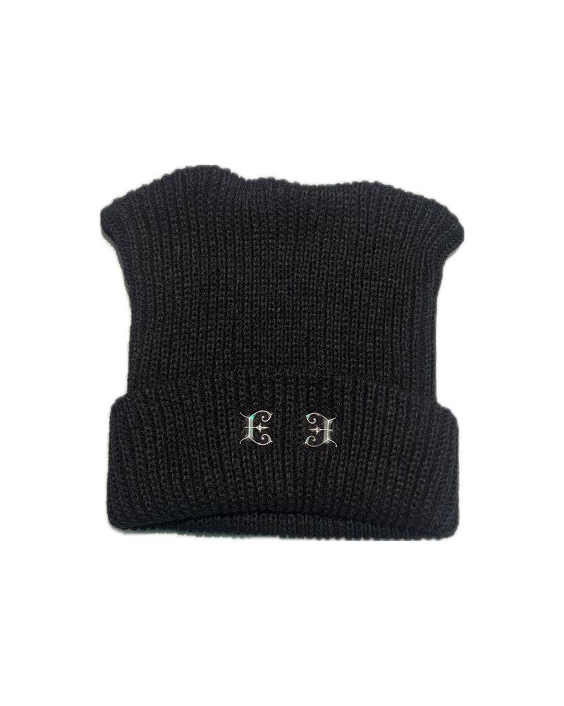 【E RIN AI E】EE EMBLEM HORN BEANIE