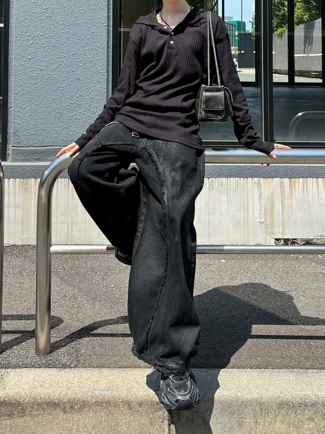 受注制【nmtc+】hooded henley neck long sleeve (3color)