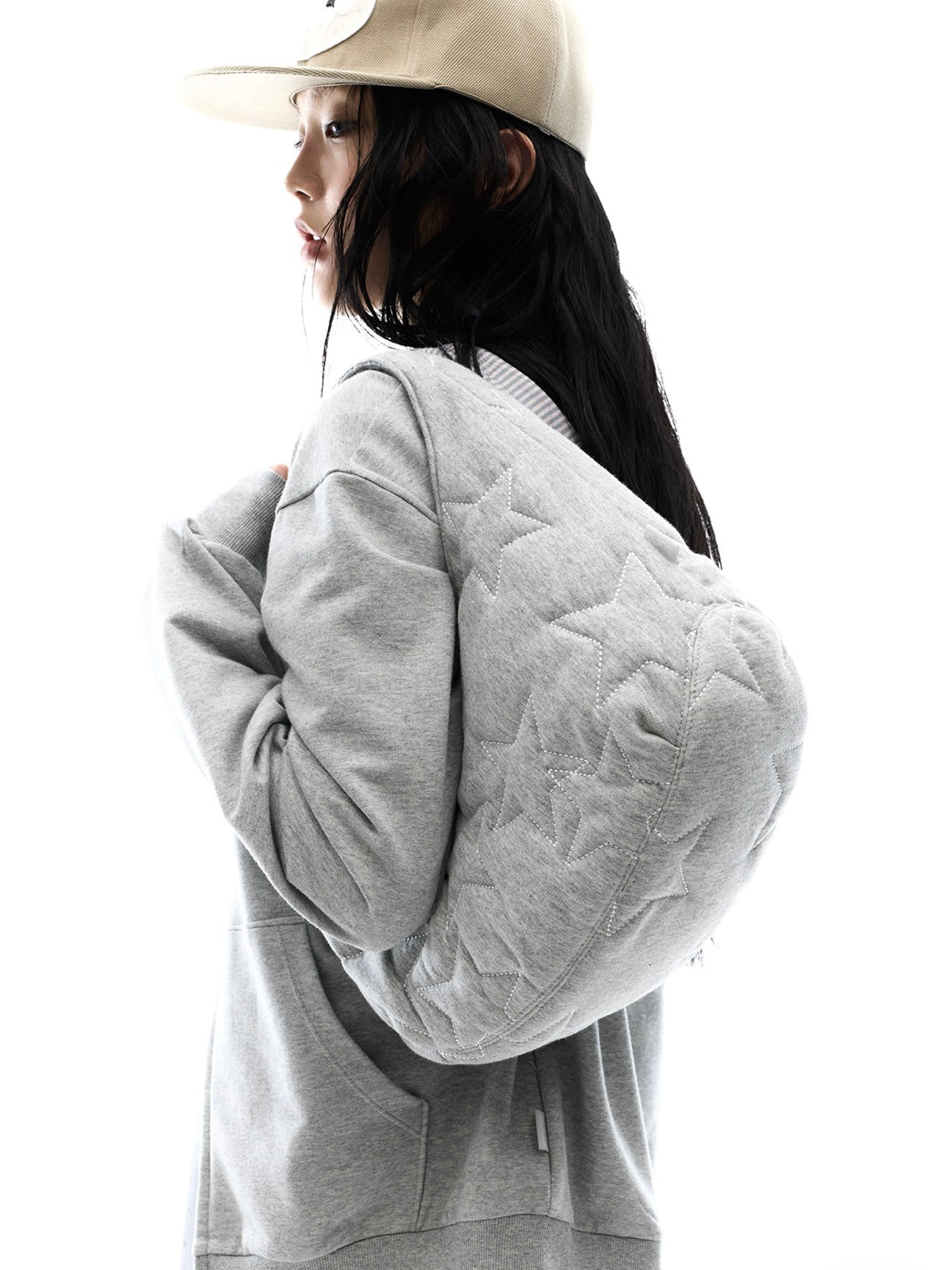 【OJOS】Starquilt padded Hobo Bag