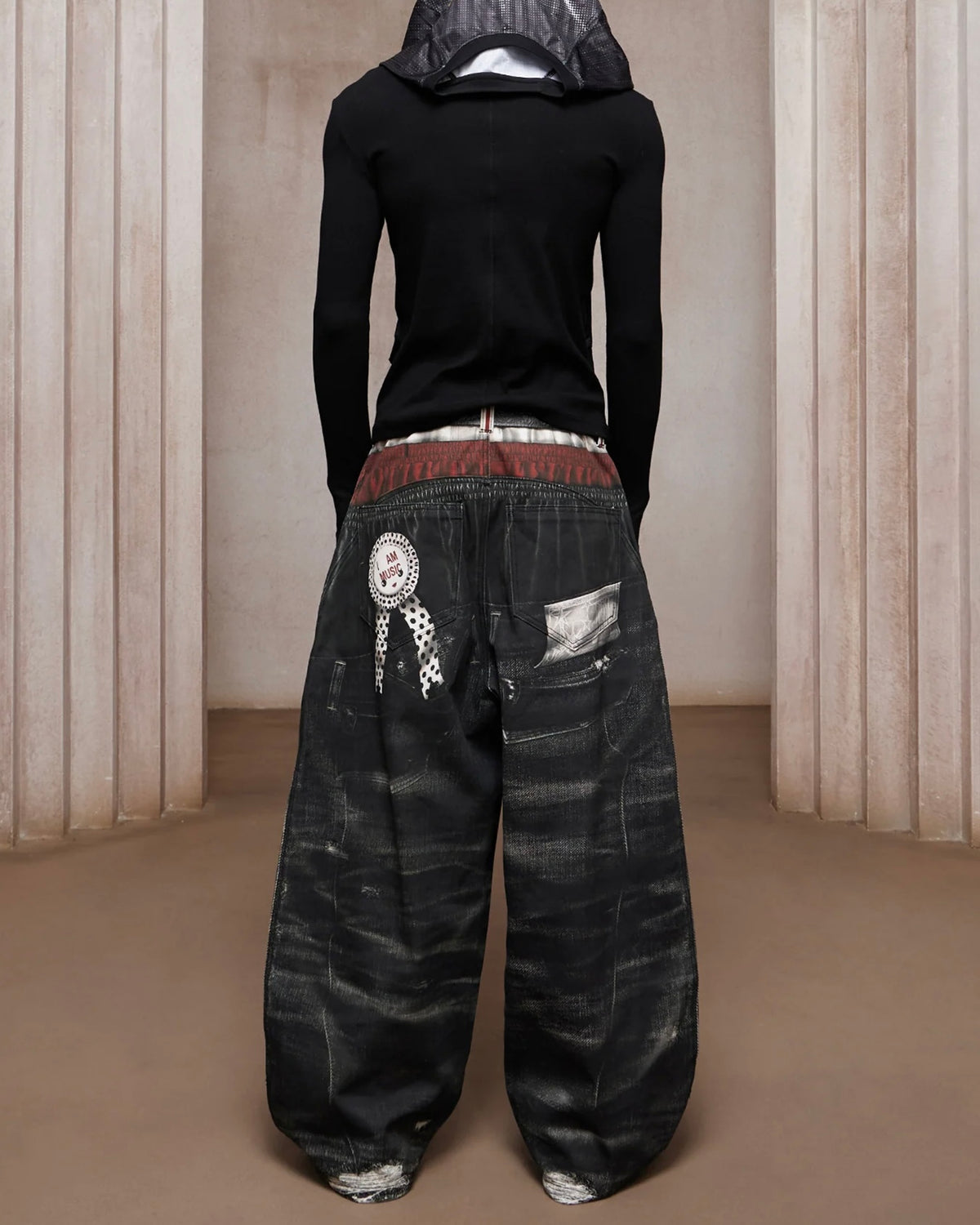 【DND4DES】Triple Waist MP3 All-Over Print Pants