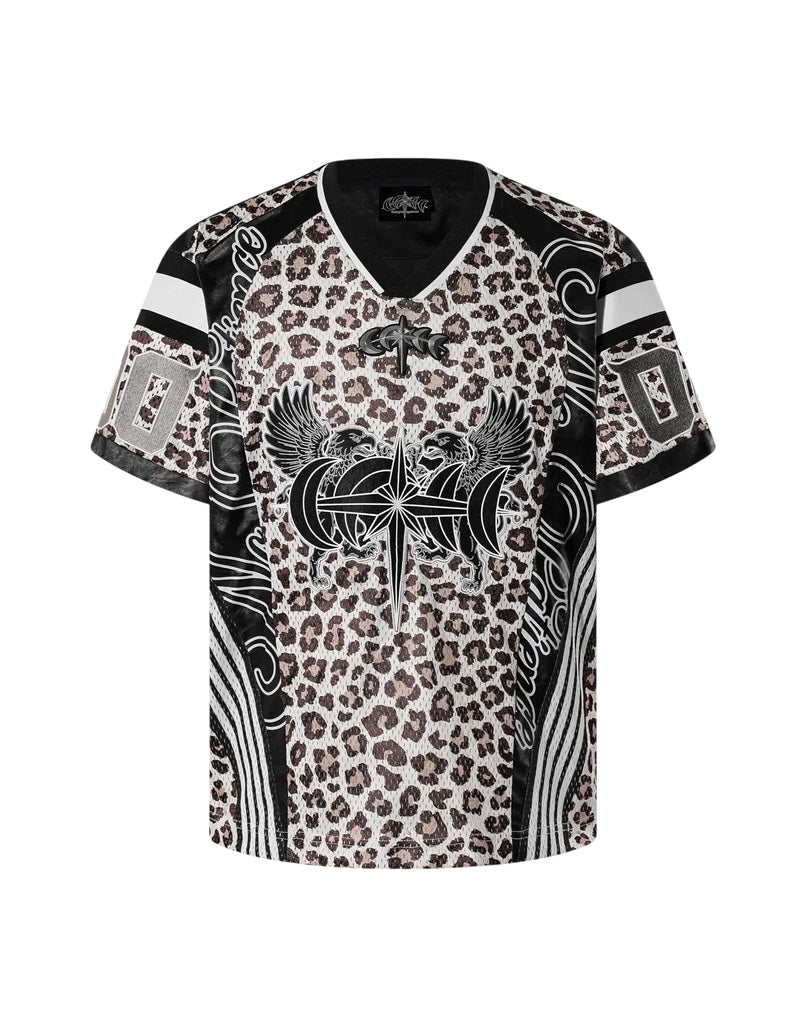 【THEBOYHASNOPATIENCE】LUMINOUS DAWN DOUBLE-HEADED EAGLE RUGBY SHIRT