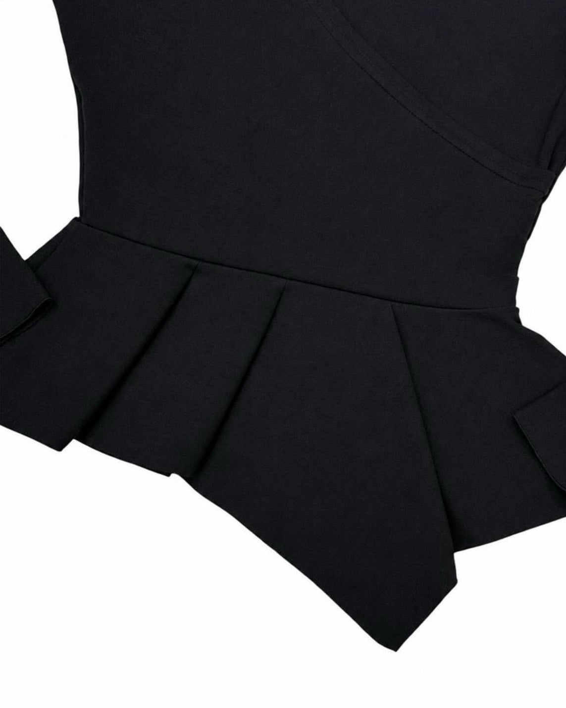 受注制【nmtc+】Draped Peplum Wrap Top (2color)