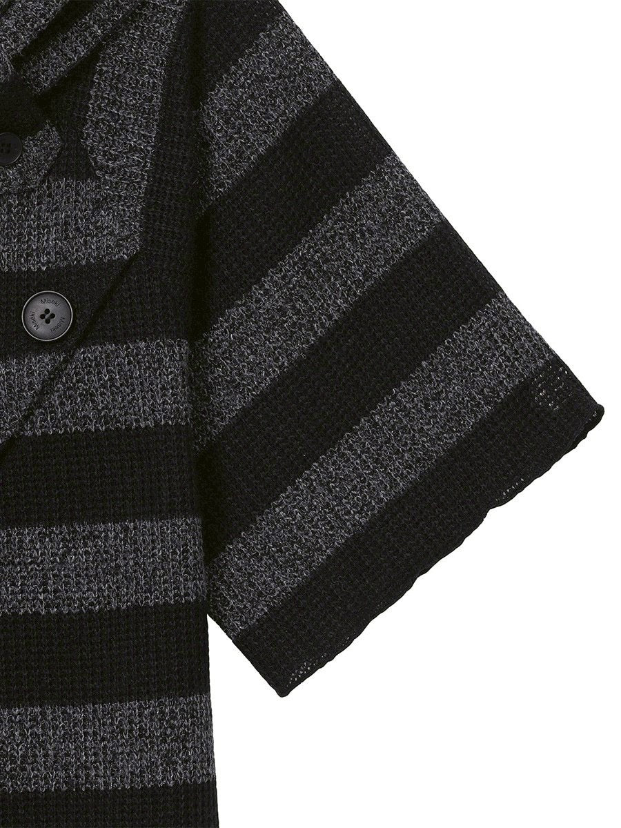 【Miseki seoul】Diagonal crochet knit top